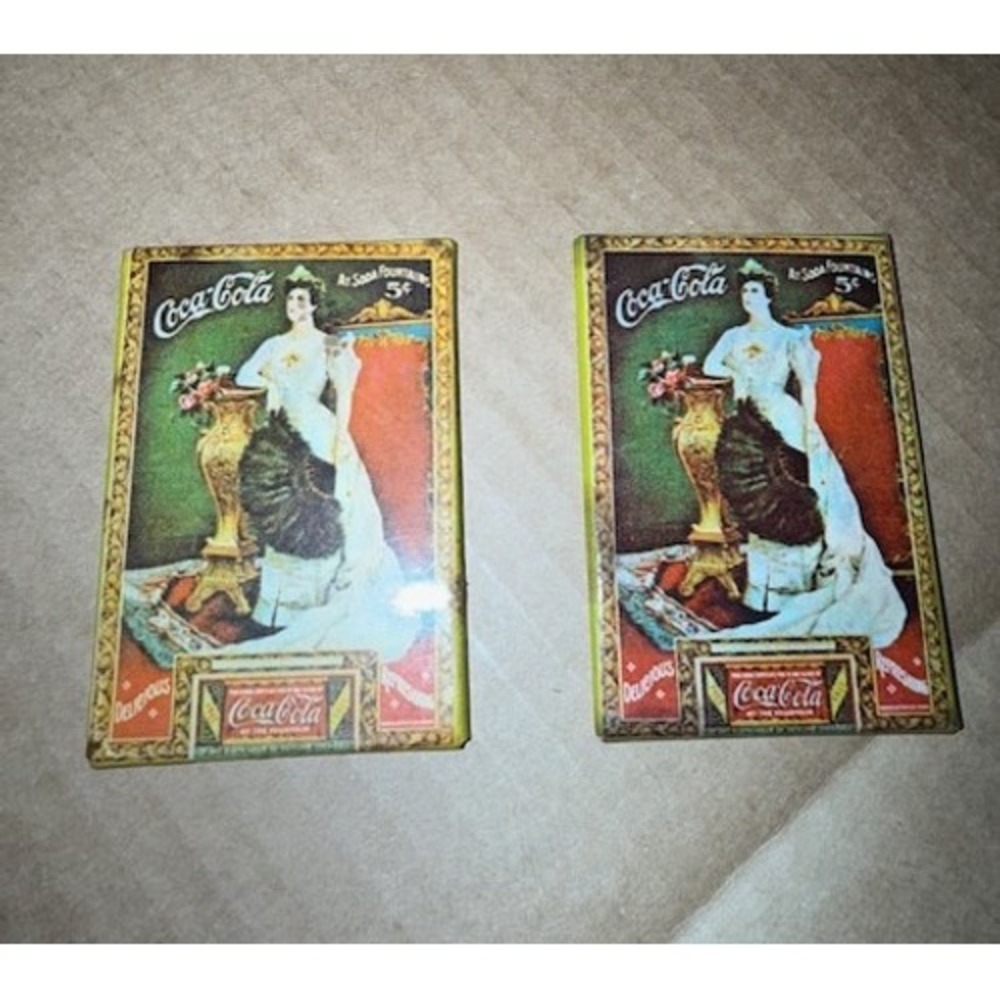 Vintage Coca-Cola‎ Pocket Mirrors At Soda Fountain 5 Cents